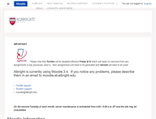 Tablet Screenshot of moodle.albright.edu