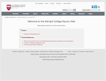 Tablet Screenshot of faculty.albright.edu