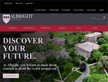 Tablet Screenshot of albright.edu